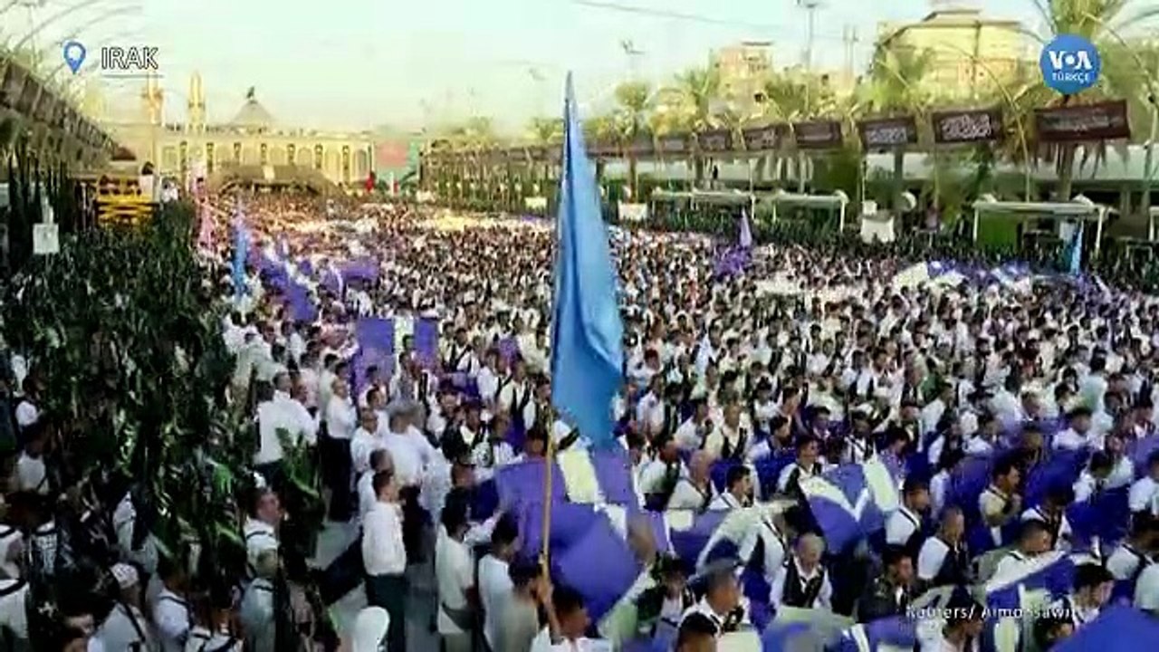 Şii hacılar Irak’ın Kerbela kentinde Erbain töreni için biraraya geldi