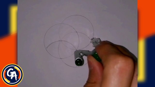 Preciosos CÍRCULOS DELINEADOS por un compás de dibujo. (Vídeo 1). Precious CIRCLES OUTLINED by a drawing compass. (Video 1).