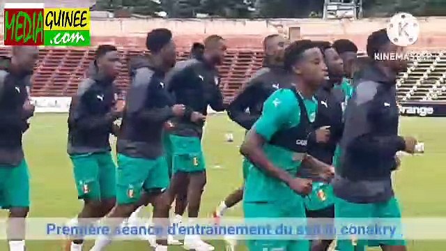 Can Qualification dernière journée : le syli National à fait ses premières séances entraînements....