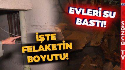 İstanbul'daki Sel Binayı Çökertti! Felaketin Boyutu Böyle Görüntülendi