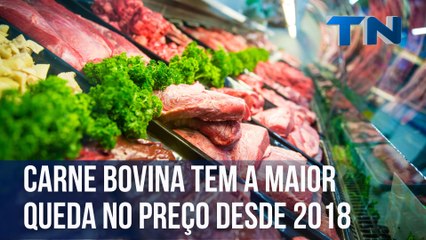 Carne bovina tem a maior queda no preço desde 2018