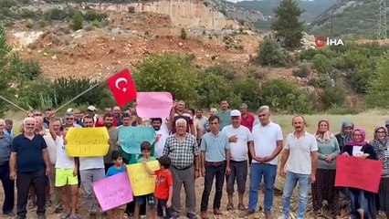 Gazipaşa'da mermer ocağına 'ÇED gerekli değil' kararı protesto edildi