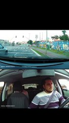 Passing Biker Breaks Mirror