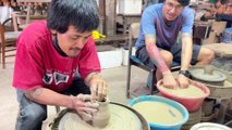 Pottery making techniques Basic in Koh Kret Island Thailand