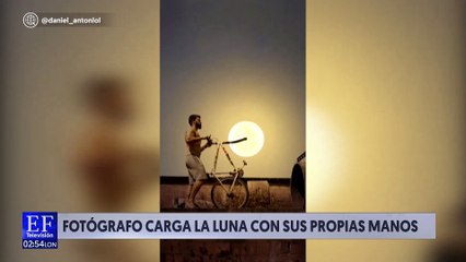 Fotógrafo carga a la Luna y la lleva con él a todas partes