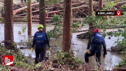 Kırklareli’deki selde kaybolan kişileri arama çalışmaları sürüyor