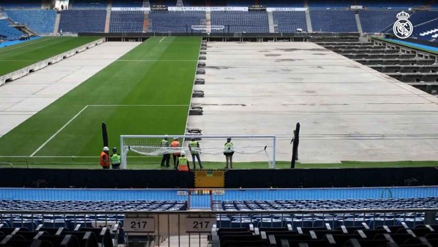 Así funciona el césped retráctil del nuevo Santiago Bernabéu