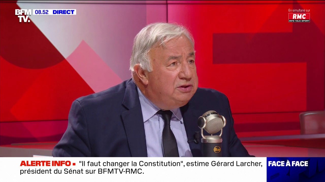 Port de l'abaya: "Je soutiens l'interdiction, l'école ne peut pas être l'otage de toutes les formes de séparatisme" déclare Gérard Larcher, président du Sénat