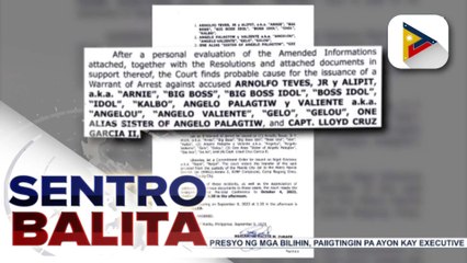 Dating Rep. Arnie Teves at tatlong iba pa, ipinaaaresto na ng Manila RTC kaugnay sa Degamo slay case