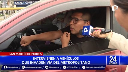 SMP: vehículos de instituciones públicas y la policía invaden vía del Metropolitano