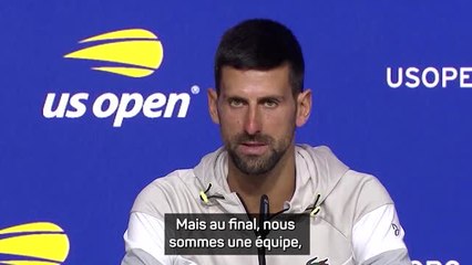US Open - Djokovic : "Je ne suis pas toujours facile à vivre"