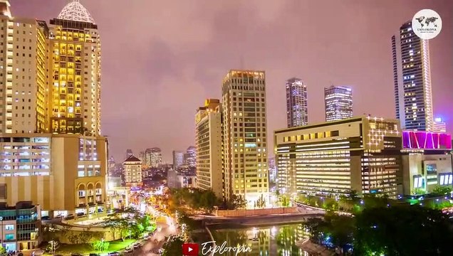 Jakarta, Indonesia in 4K ULTRA HD 60FPS at night by Drone