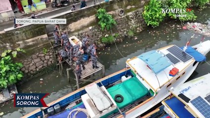 Sebanyak 1.000 Personel Bersihkan Bantaran Kali Remu yang Melintasi Jantung Kota Sorong