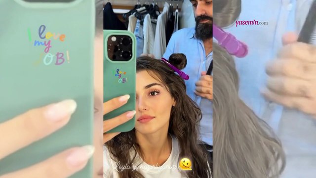 Hande Erçel yeni dizisinin set arkasından paylaşım yaptı! Leyla'yı hazırlıyoruz