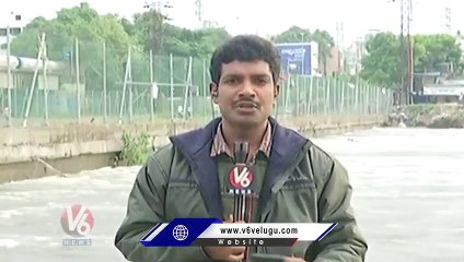 Water Level Reaches Danger Level At Moosarambagh Bridge | Hyderabad Rains | V6 News