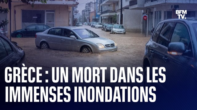 Des voitures emportées dans la mer et dans les rues: les images des inondations au centre de la Grèce