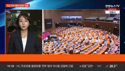 여야, 대정부질문서 설전…"도발 억제" "대단히 착각"