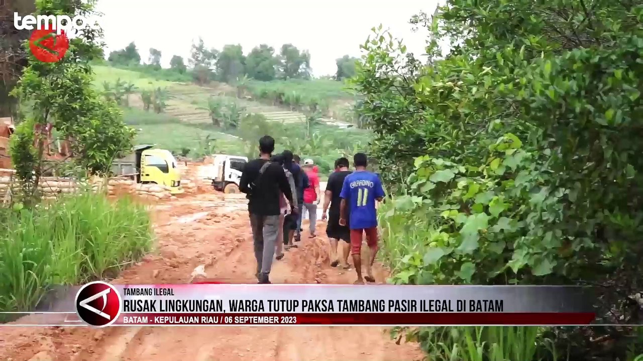 Warga Tutup Paksa Tambang Ilegal di Batam lantaran Dianggap Merusak Lingkungan