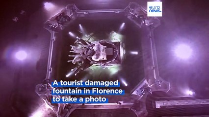 German tourist damages Florence's Neptune Fountain to take photo