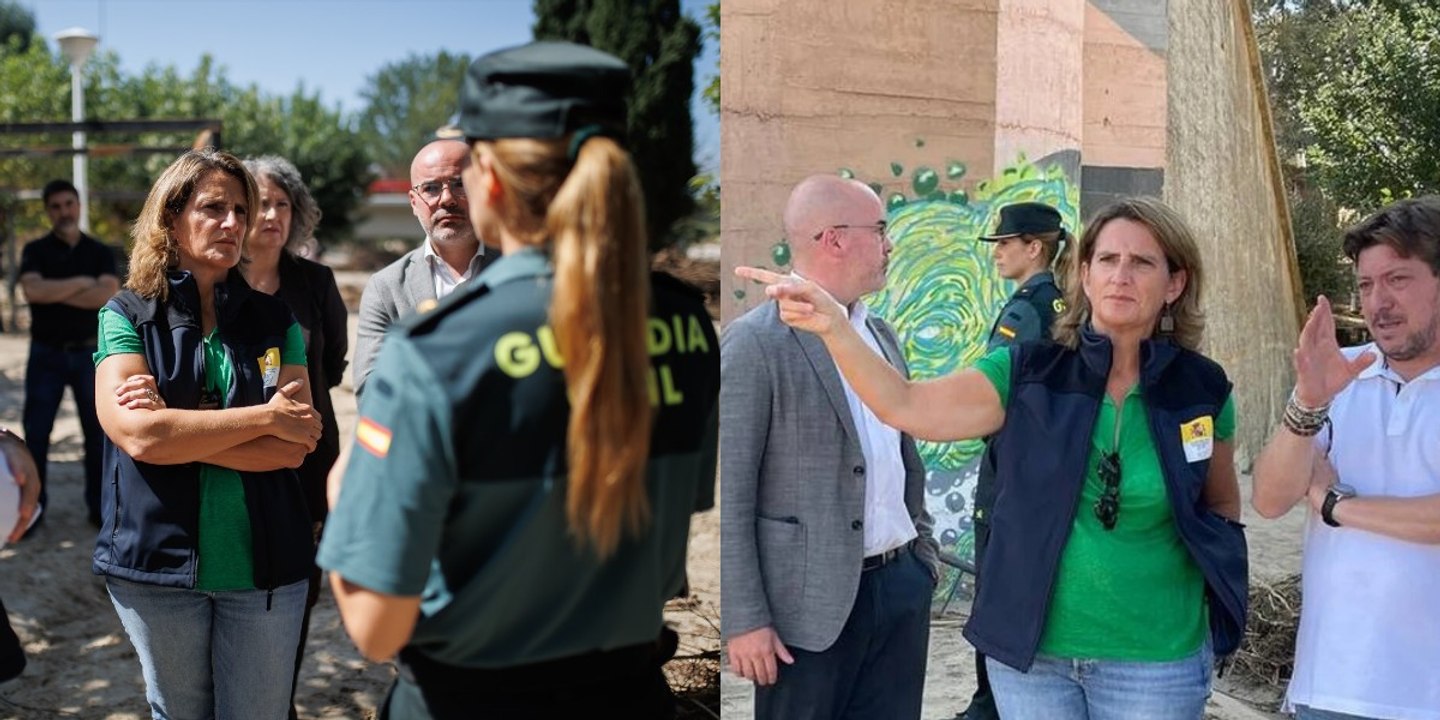 Teresa Ribera visita Aldea del Fresno para hacerse la foto y los vecinos la enlodan con gritos y reproches