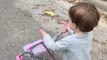 Toddlers cutely fuss over owning and walking doll babies *Adorable Video*