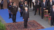 Mattarella alla cerimonia di cambio del Comandante dei Corazzieri