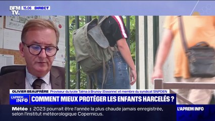Harcèlement scolaire: "On avance mais pas assez vite malheureusement" selon Olivier Beaufrère du syndicat du SNPDEN