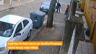 Ladrões furtam carro no Jardim Proença nesta terça; veja vídeo