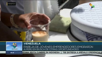 Venezuela en Movimiento: Pareja de emprendedores venden chicha en las calles de San Agustín del Sur