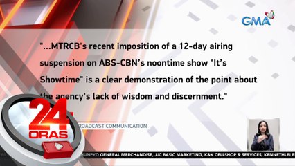 Broadcast Communication Dept. ng UP Diliman, pinagbibitiw sa pwesto si MTRCB Chairperson Lala Sotto | 24 Oras