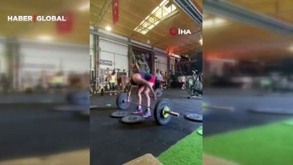 Ataşehir'de spor salonundaki yangının çıkış anı kamerada