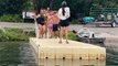 Man's dock-dash fun ends on an embarrassing note following HILARIOUS slip