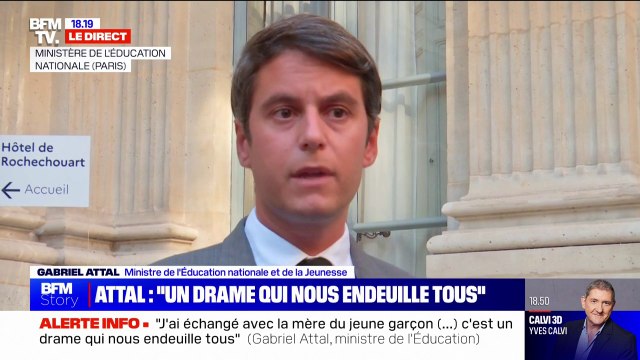 Suicide d'un adolescent à Poissy: Chaque drame est un drame de trop qui nous rappelle que nous ne sommes toujours pas à la hauteur , affirme le ministre de l'Éducation, Gabriel Attal