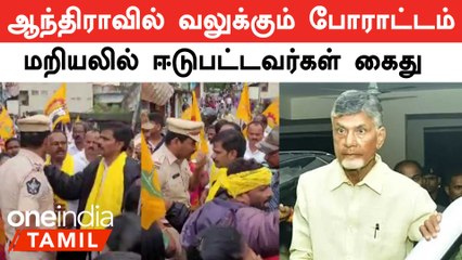 சந்திரபாபு நாயுடு கைதை கண்டித்து சாலை மறியலில் ஈடுபட்டவர்களை கைது செய்த ஆந்திர மாநில காவல்துறை