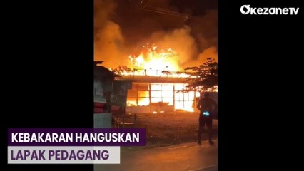 Api Hanguskan 4 Lapak Pedagang di Makassar
