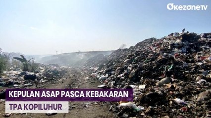 Kepulan Asap Masih Nampak Pasca Kebakaran TPA Kopiluhur