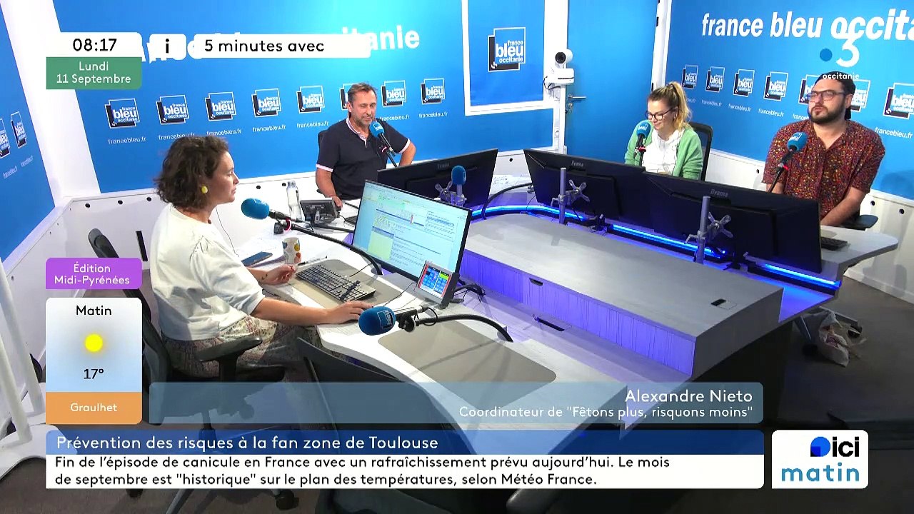 Alexandre Nieto, de "Fêtons plus risquons moins"  invité du 8h15 de France Bleu Occitanie