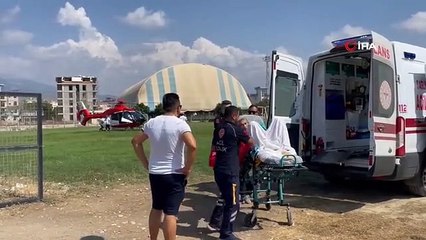 Durumu kötüye giden hastanın imdadına hava ambulansı yetişti