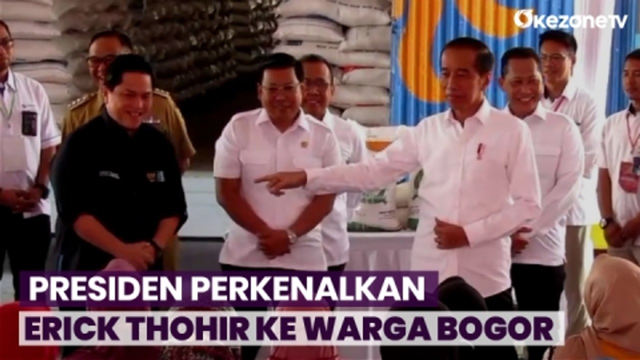 Momen Presiden Joko Widodo Perkenalkan Erick Thohir ke Warga Bogor
