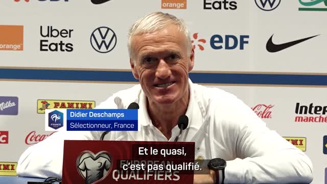 Bleus - Deschamps : "Quasiment, c'est pas qualifiés"