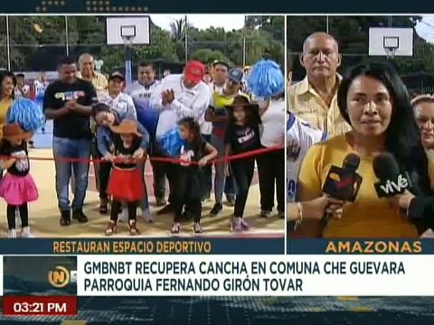 GMBNBT recupera espacios de la cancha deportiva del sector Aramare en el estado Amazonas