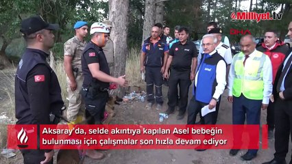 Selde kaybolan Asel bebeği arama çalışmaları devam ediyor