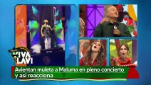 Fan lanza muleta a Maluma durante concierto y así reacciona el cantante