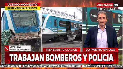 Tren embistió a camión: habló víctima del accidente