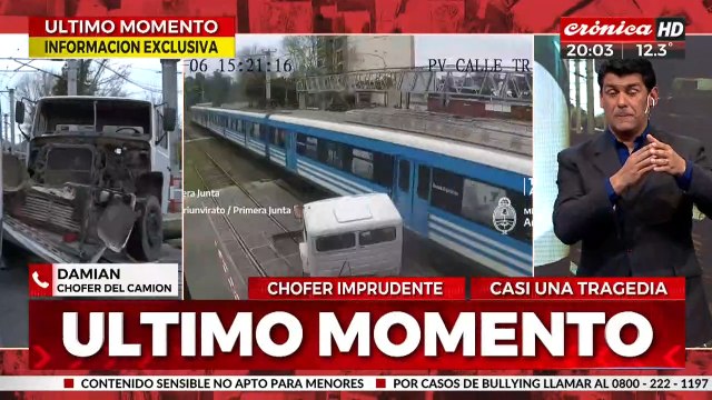 Habló el chófer del camion que embistió al tren: Me mande una re cagada