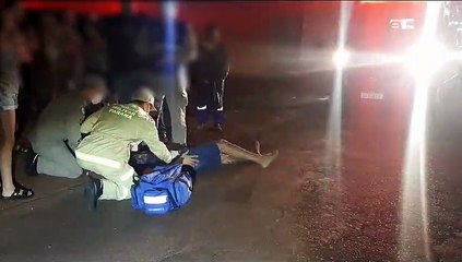Motociclista fica ferido em acidente de trânsito na Avenida Piquiri no Brasmadeira