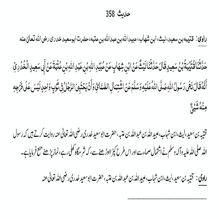 Sahih Bukhari Hadith (Hadees Sahih Bukhari 358) #bayan  #hadees  #hadith   #islamic