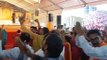 Devotees dance in the musical Shiva Mahapuran Katha