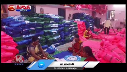 Weavers Full Busy With By Making Party Flags Due To Election Season _ V6 Teenmaar