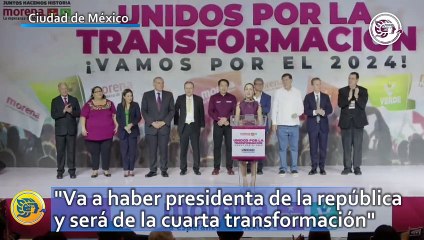 "Va a haber presidenta de la república y será de la cuarta transformación", Sheinbaum tras triunfo en encuestas